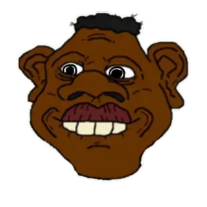 sheeeit, afro, big lips, big nose, biting lip, black skin, forehead lines, hair, horny, lips