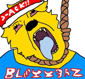 bernd, hanging troonjak, trannyfur, troonjak, 1soyjak, ack, animal, animal ears, anthro, black eyes