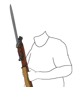accessory, arm, bayonet, bolt action rifle, clothes, enfield, firearm, gun, hands, holding firearm
