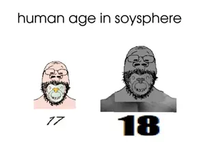 gigachad, gapejak, babyjak, gapejak front, babyjak, 1nas, 1soyjak, age, baby, beard