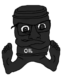 feraljak, condiment, black, black skin, closed mouth, condiment, looking at you, oil, tinted glasses, transparent background