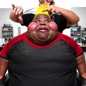 hunky, alicia, fat alicia, hunky twink sex machine, hunky twink sex machine, 1soyjak, almost full body, big cheeks, black skin, blonde hair