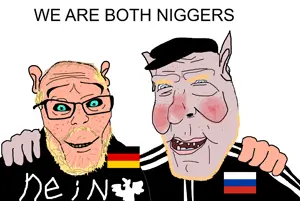 cobson, feraljak, feralaryan, teutonson, no more brother wars, 2soyjaks, blonde hair, blue eyes, closed mouth, clothes