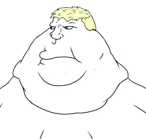 meximutt, mexiaryan, meximuttaryan, morbidmutt, morbidmuttaryan, 1soyjak, blonde hair, blue eyes, closed mouth, fat