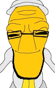 verity, cephalopod soyjak, 1soyjak, angry, black eyes, chubby, closed mouth, clothes, front view, glasses