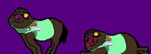 meximutt, morbidmutt, my little nametroonies, angry, animal, award, awards, black skin, blood, clopping