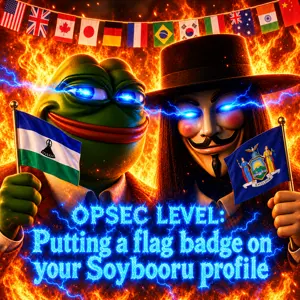 opsec demon, pepe, pepelaugh, opsec level, amphibian, animal, aura, badge, big lips, bunting
