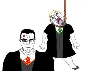 bernd, chudjak, chudjak front, hanging troonjak, muscular chud, troonjak, 2soyjaks, ack, black hair, blonde hair