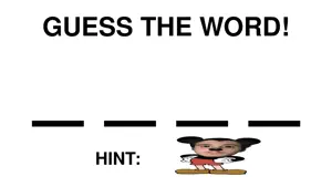 commiejak, mickey, black eyes, black hair, black text, challenge, closed mouth, clothes, cuphead, full body