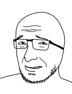 derek, unknown, 1soyjak, anti ai, anti ai faggot, bald, black eyes, confused, faggot, forehead lines