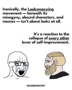 yes chad, soyak, soyak (crying), 2soyjaks, bald, beard, black glasses, black text, blonde hair, bloodshot eyes