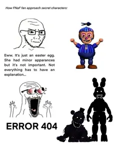 jj (fnaf), shadow bonnie, shadow freddy, soyak, soyak (irritated), woaw, 2soyjaks, bald, black glasses, black text