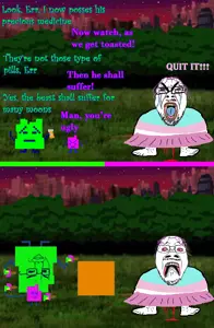 bernd, chudjak, 1soyjak, 8bit, alien, angry, aqua teen hunger force, background, black eyes, blood