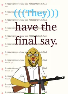 nojak, jannyjak, 1soyjak, angry, animal, animal ears, arm, black text, blood, bushy eyebrows