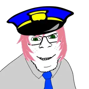 saltmii, feraljak, wholesome feraljak, 1soyjak, blue tie, clothes, glasses, green eyes, hair, hat