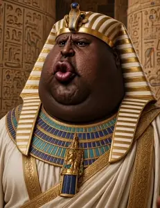 meximutt, morbidmutt, 1soyjak, ai video, ai voice, ancient egypt, angry, bald, big lips, black eyes