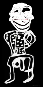 chudjak, jartycuck, patrick, jartycuck, 1soyjak, allah, black background, brown skin, distorted, front view