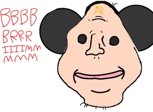 sheeeit, timmy, commiejak, animal, big forehead, brim, brimstone, chin, closed mouth, commie