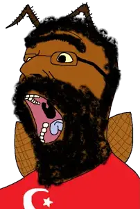gerd, animal, beard, blue tongue, brown skin, bug, cockroach, gaping mouth, glasses, hairy