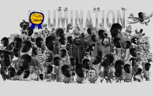gigachad, gigaryan, gigayell, adolf hitler, animal, animated, animation, award, black hair, cartoon
