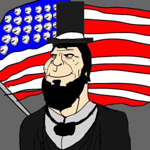 impish soyak ears, meximutt, brazilaryan, brazilmutt, amerimutt, abraham lincoln, beard, black suit, blue eyes, chad