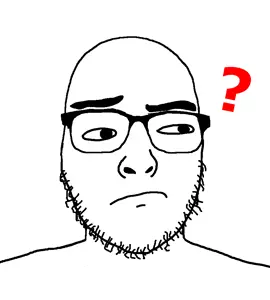 uncjak, 1soyjak, bald, black eyes, black glasses, closed mouth, confused, curious, eyebrows, eyes