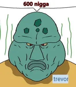 disgusting trevorcreature, 1soyjak, angry, bald, blue skin, closed mouth, fat, front view, frown, get that trevor didn't want me to get