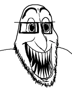 xooldude, 1soyjak, bald, beard, big eyes, cool, crazy, dudeman, gape, glasses