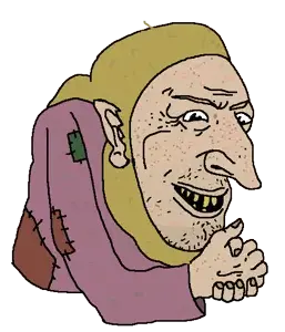 happy merchant, big nose, christianity, clothes, ear, europe, european, germanic, hair, half open mouth