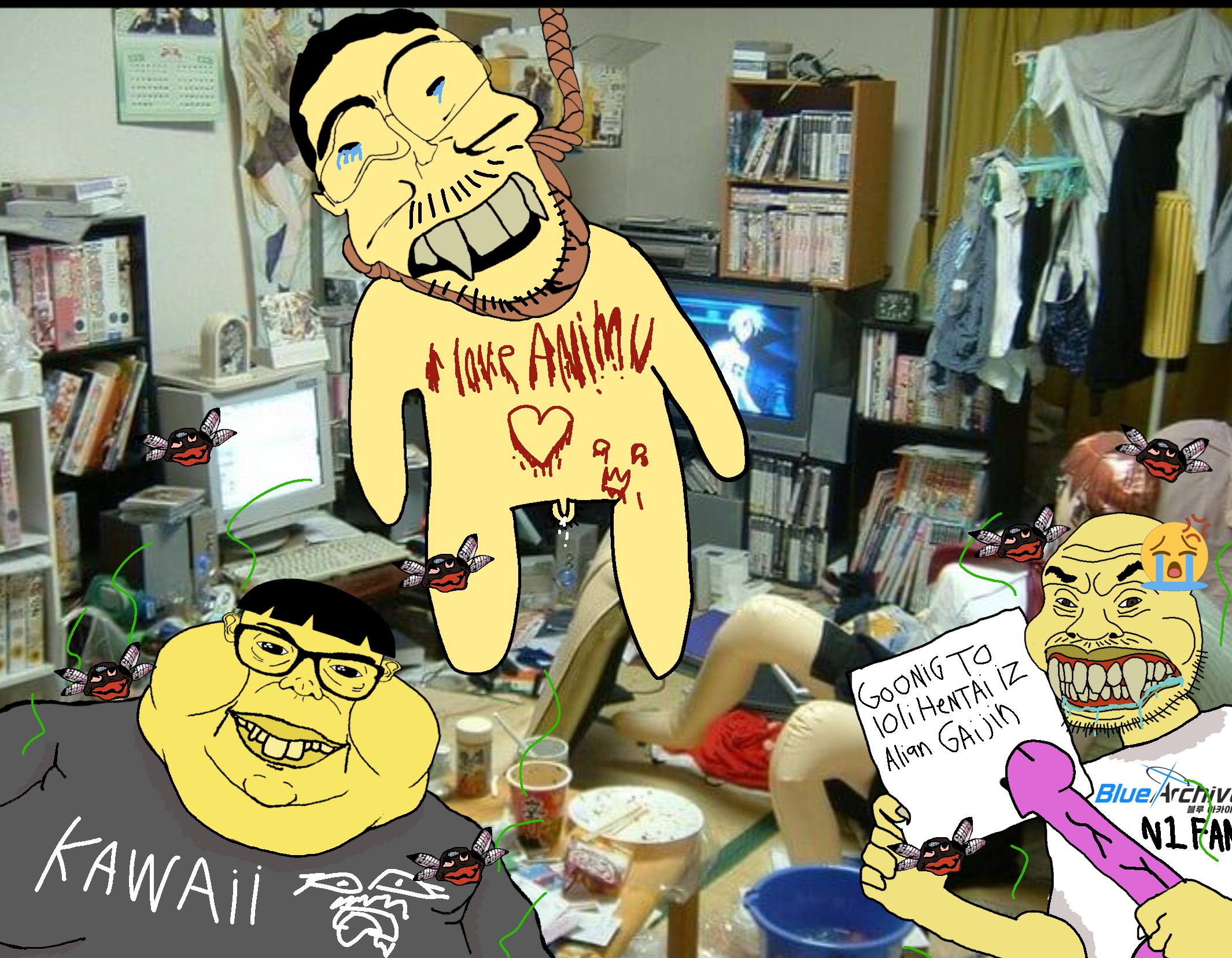 brandon, chudjak, soykio kid, branigger, jartycuck, jartyfly, patrick, 3soyjaks, ack, animal