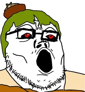tony soprano soyjak, 1soyjak, avatar, bloodshot eyes, clothes, fat, glasses, green hair, hair, hat