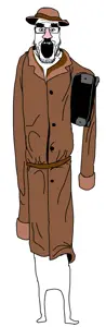 gapejak, markiplier soyjak, tony soprano soyjak, soyjak trio, 3soyjaks, briefcase, bushy eyebrows, clothes, glasses, hat