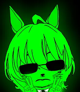 agnes tachyon, honse, glowie, 1soyjak, animal, anime, black background, black glasses, cia agent, closed mouth