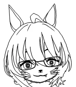 agnes tachyon, honse, doctos, 1soyjak, animal, anime, cat nose, closed mouth, cute, ear