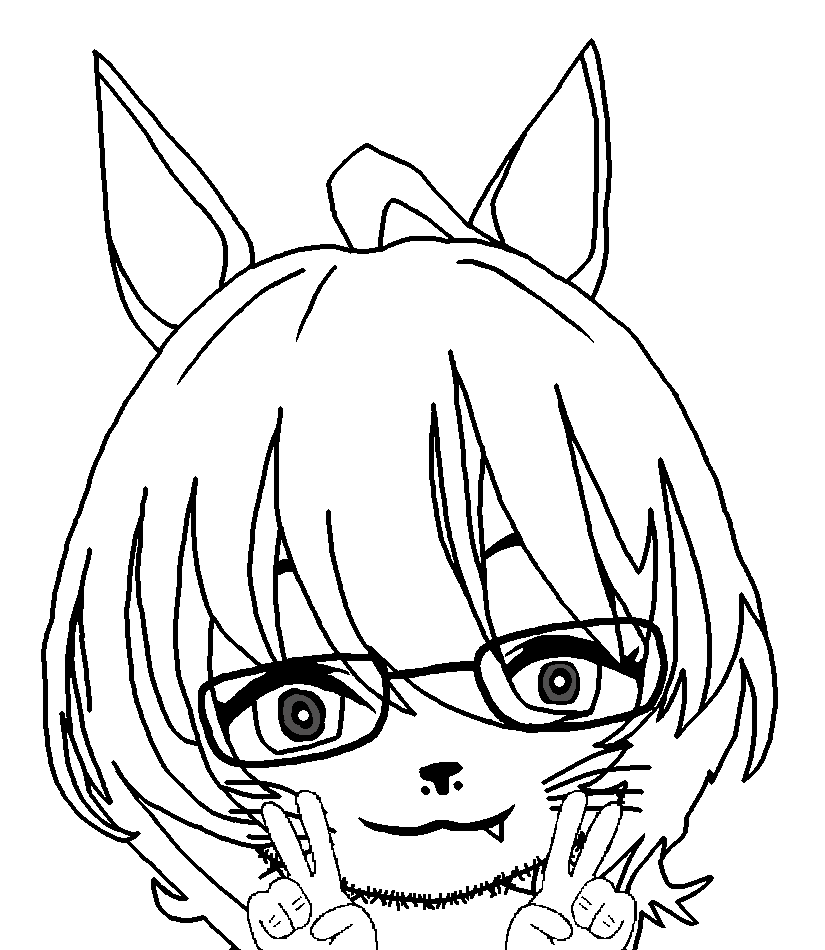 agnes tachyon, honse, doctos, 1soyjak, animal, anime, cat nose, closed mouth, cute, ear