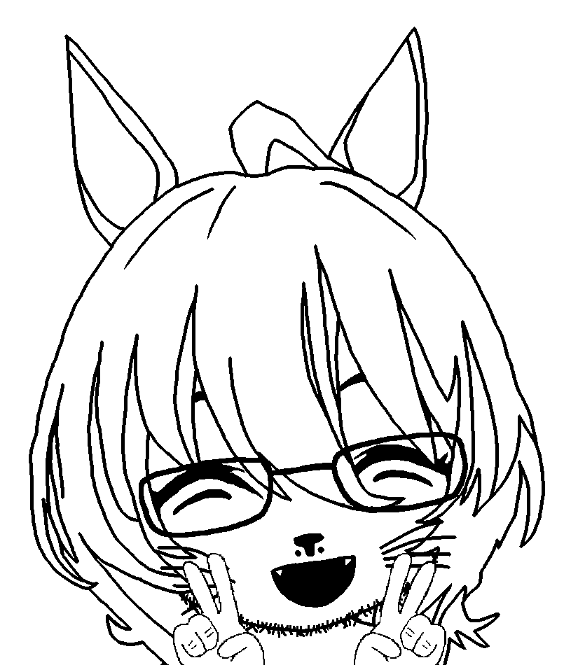 agnes tachyon, honse, doctos, 1soyjak, animal, anime, cat nose, closed eyes, cute, ear
