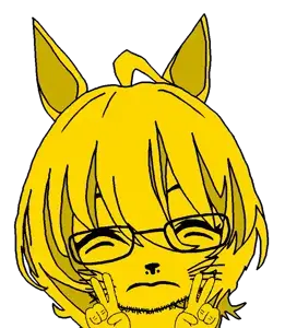 agnes tachyon, honse, 1soyjak, animal, anime, cia agent, closed eyes, closed mouth, cute, ear