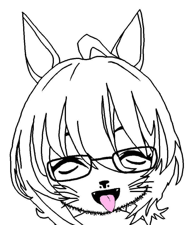 agnes tachyon, honse, doctos, 1soyjak, animal, anime, cat nose, closed eyes, cute, ear