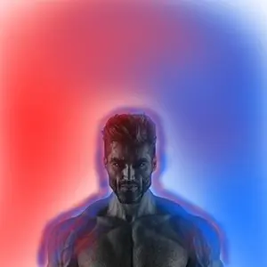 gigachad, beard, black hair, buff, closed mouth, front view, hair, medium hair, no glasses, open eyes