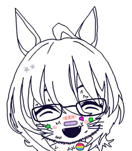 agnes tachyon, honse, zillyjak, 1soyjak, animal, anime, bandage, bandages, circle, closed eyes