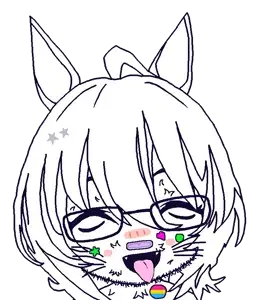 agnes tachyon, honse, zillyjak, 1soyjak, animal, anime, bandage, bandages, circle, closed eyes