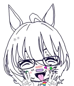 agnes tachyon, honse, zillyjak, 1soyjak, animal, anime, bandage, bandages, circle, closed eyes