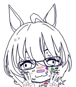 agnes tachyon, honse, zillyjak, 1soyjak, animal, anime, bandage, bandages, circle, closed mouth