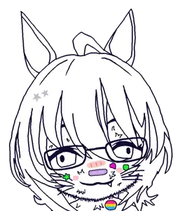 agnes tachyon, honse, zillyjak, 1soyjak, animal, anime, bandage, bandages, circle, closed mouth