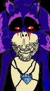 sonic the hedgehog, nojak, blood, closed mouth, creepy, creepypasta, gem, red eyes, sega, smile