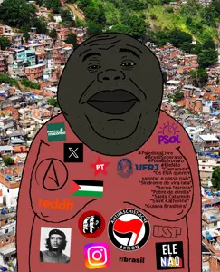 alicia, brandon, branvase, skinnyfat alicia, 1soyjak, antifa, antifa badge, atheism, bald, black skin