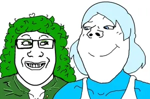 fire (dc comics), ice (dc comics), gapejak, markiplier soyjak, female gapejak, female markiplier, wholesome soyjak, are you soying what im soying, femjak, foidjaks