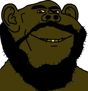 feraljak, impish soyak ears, tetojak, 1soyjak, arab, beard, brown eyes, brown skin, ear, ears