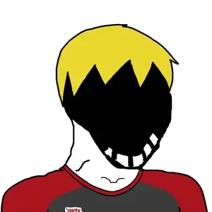 nate higgers, im a bit shy, soyak, natejak, 1soyjak, big mouth, blonde hair, hair, medal, no beard