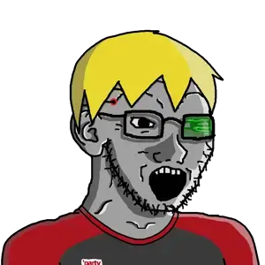 nate higgers, soyak, cyperpunk soyak ears, natejak, 1soyjak, badge, blonde hair, clothes, ear, glasses